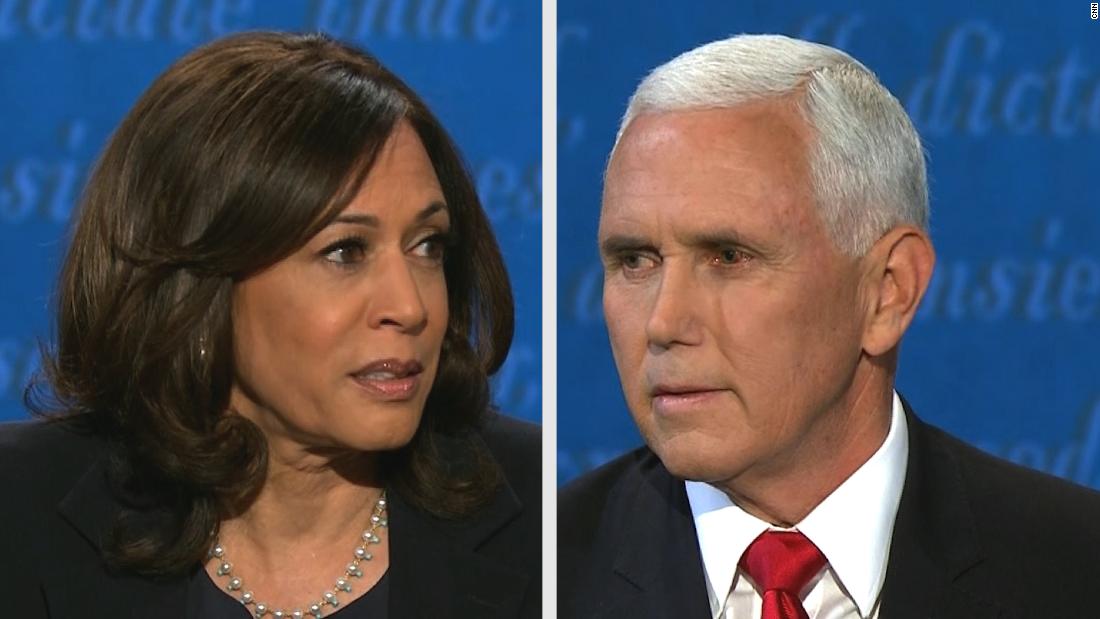 Senateur Kamala Harris et VP Mike Pence 