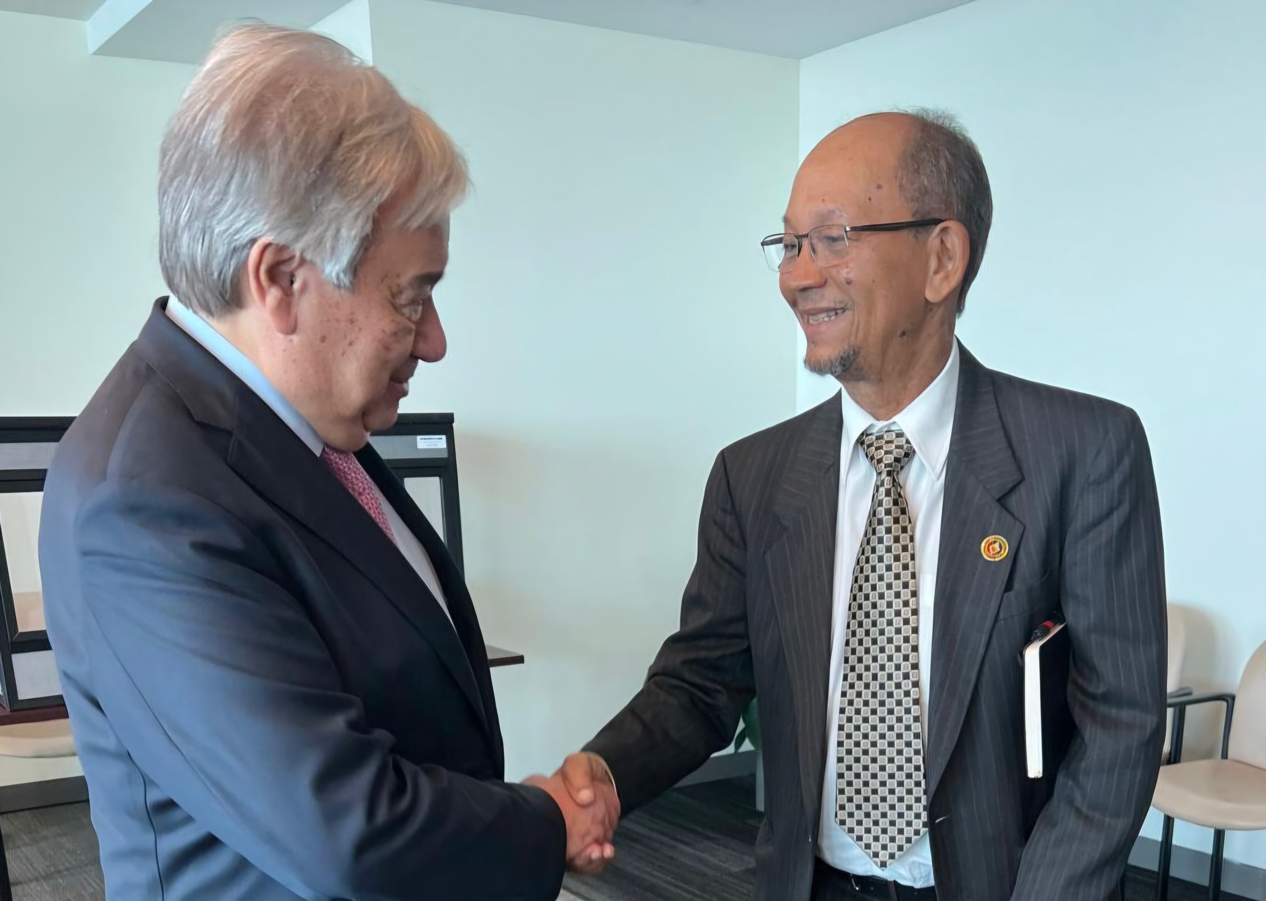 Rencontre entre Conseiller Président Leslie Voltaire et le SG de l’ONU Antonio Guterres 