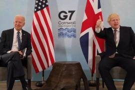 Le président americain Joe Biden et le Premier ministre britannique, Boris Johnson, à Carbis Bay